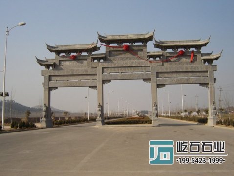 三門石牌坊的安裝意義